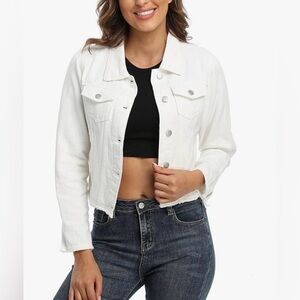 Women's White Denim Jacket